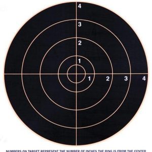 Champion VisiShot Targets 8" Bull's Eye Target - 8.5" X 11" 10/Pack