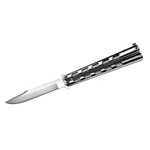 Cold Steel Arc Angel Balisong Knife 4-1/2" Clip Point Blade Silver