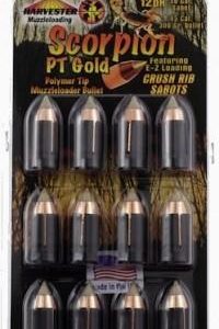Harvester Muzzleloading Scorpion PT Gold Premium Polymer Tip Muzzleloader Bullets 50 Cal. Sabot 300 gr .451" Polymer Tip Bullet 12/pk