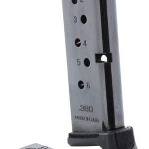 C-Products Handgun Magazine Ruger LCP1 & Ruger LCP2 .380 ACP High Gloss Black Carbon Steel 6/rd