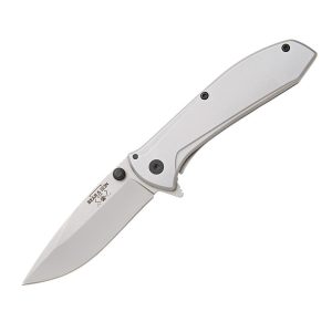 Bear & Son Framelock Assisted Opener Folding Knife 2-7/8" Drop Point Blade Stainless Steel