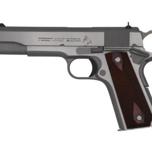 Colt Government Model Handgun .38 Super 9rd Magazine 5" Barrel Stainless Finish
