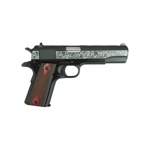Colt 1911 Gov't Model Handgun .45 ACP 7rd Magazine 5" Barrel Two Tone with Filigree Frame and Barrel