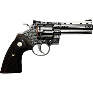 Colt Python "Filigree Frame and Barrel" Handgun .357 Mag 6rd Capacity 4.25" Barrel Stainless Finish Wood Grips