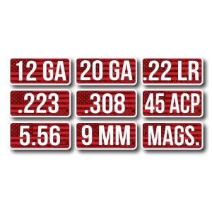 MTM Ammo Caliber Labels 12 GA Red 8/ct