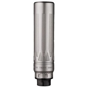 Dead Air Nomad-Ti XC Silencer w/Xeno Adapter -7.62mm 9.30 (Cal) Silver w/DA124 Omni Brake