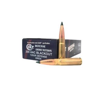 Double Tap Colt Defense Rifle Ammunition .300 AAC Blackout 125gr PT 2400 fps 20/ct