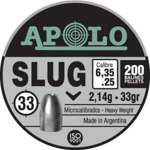 Hatsan Apolo Slug Air Rifle Pellets .25 Cal 33 gr 200/ct