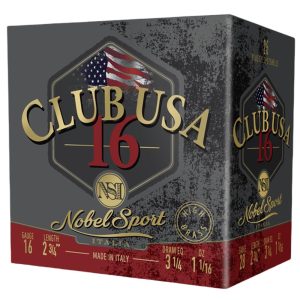 Nobel Sport Club USA 16 Shotshells 16 ga 2-3/4" 1-1/16 oz 1330 fps #6 25/ct