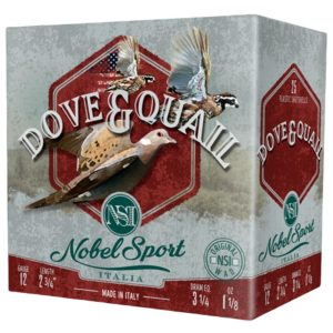 Nobel Sport Dove & Quail Shotshells 12 ga 2-3/4" 1-1/8 oz 1255 fps #6 25/ct