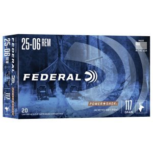Federal Power-Shok Rifle Ammunition .25-06 Rem 117 gr SP 3030 fps - 20/ct