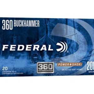 Federal Power-Shok Rifle Ammunition .360 Buckhammer 200gr JSP 2197 fps 20/ct