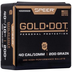 Speer Gold Dot Handgun Bullets 10mm .400" 200gr 100/pk