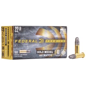 Federal Premium Gold Medal HV Rimfire Ammunition .22 LR 40 gr SLD 1200 fps 50/ct