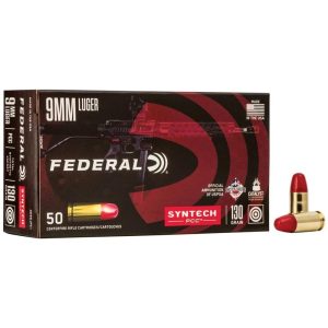 Federal Syntech PCC Ammunition 9mm Luger 130 gr TSJ 1140 fps 50/ct