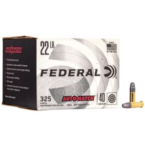 Federal AutoMatch Rimfire Ammunition .22 LR 40 gr SLD 1200 fps 3250/ct
