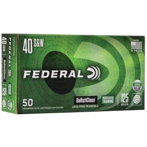 Federal Ballisticlean Frangible Handgun Ammunition .40 S&W 125gr RHT 1300 fps 50/ct