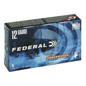Federal Power-Shok Buckshot 12 ga 2-3/4" 16 Pellets 1325 fps #1B 5/ct