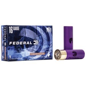 Federal Power-Shok Rifled Slug 16 ga 2 3/4" MAX 4/5 oz Slug 1600 fps - 5/box