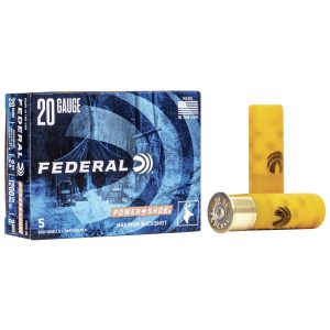 Federal Power-Shok Buckshot 20 ga 2 3/4" MAX 20 plts #3B 1200 fps - 5/box