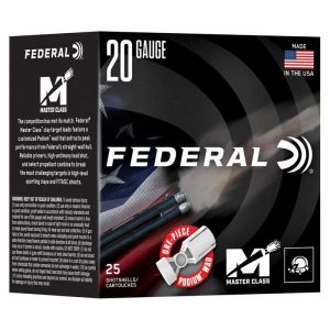 Federal Master Class Shotshells 20ga 2-3/4" 7/8oz 1250fps #7.5 25/ct