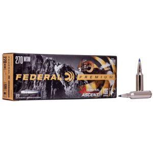 Federal Terminal Ascent Rifle Ammunition .270 WSM 136 gr 3240 fps 20/ct