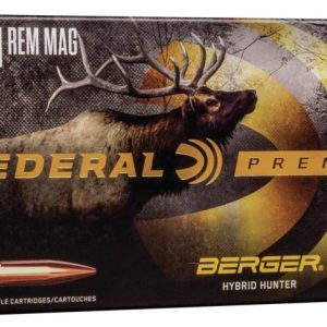Federal Classic Hunter Berger Hybrid Rifle Ammunition  7mm Rem Mag 168 gr 2870 fps 20/ct