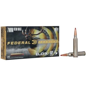Federal Premium ELD-X Rifle Ammunition 7mm Rem Mag 162gr PT 2940 fps 20/ct