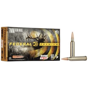 Federal Barnes TSX Rifle Ammunition 7mm Rem Mag 160gr 2940gr 20/ct