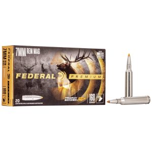 Federal Trophy Bonded Tip Rifle Ammunition 7mm Rem Mag 160gr PT 2900 fps 20/ct