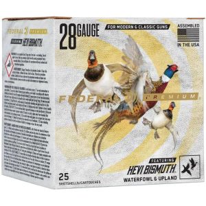 Federal Premium HEVI-Bismuth Shotshells 28ga 3" 7/8oz 1400 fps #4 25/ct