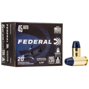 Federal Syntech Defense Handgun Ammunition .45 ACP SJHP 970 fps 20/ct
