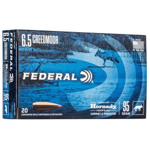 Federal Varmint & Predator Rifle Ammunition 6.5 Creedmoor 95 gr V-MAX 3300 fps 20/ct