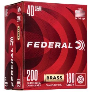 Federal Champion Training Handgn Ammunition .40 S&W 115gr FMJ 1000 fps 200/ct