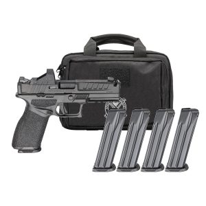 Springfield Gear Pac Echelon 4.5F Comp Handgun 9mm Luger 17rd(3)& 20rd(1) Magazines 4.5" Barrel U-Notch Sights Green Dot & Bag