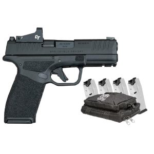 Springfield Armory Hellcat Pro Handgun 9mm Luger 10rd Magazines (5) 3.7" Barrel Black with Crimson Trace 1500 Red Dot