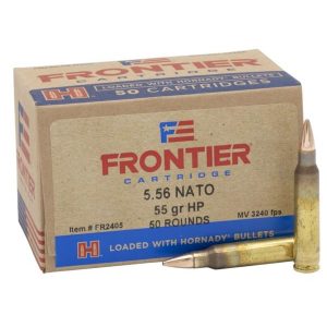 Hornady Frontier Rifle Ammunition 5.56mm NATO 55 gr HP Match 3240 fps 50/ct