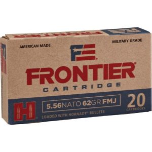 Hornady Frontier NATO Rifle Ammunition 5.56mm 62 gr FMJ 3060 fps 150/ct (Oriented)