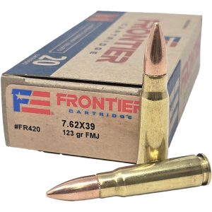 Hornady Frontier Rifle Ammunition 7.62x39 123gr FMJ 2340 fps 20/ct
