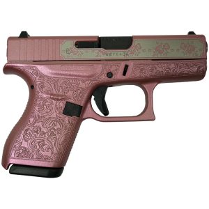 Glock 42 Custom "Glock & Roses Medusa Pink" Subcompact Handgun .380 ACP 6rd Magazines (2) 3.2" Barrel USA