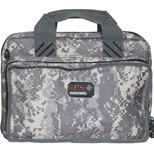 G-Outdoors Quad Pistol Range Bag with Magazine Storage & Dump Cups-Fall Camo