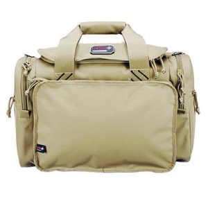 G-Outdoors Large Range Bag with Lift Ports & 4 Ammo Dump Cups-Tan
