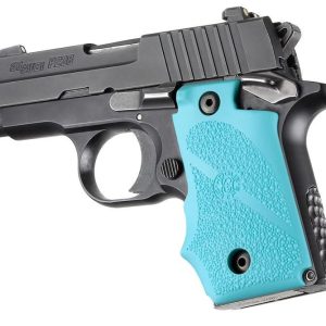 Hogue Rubber Grip with Finger Grooves for SIG Sauer P238 - Aqua