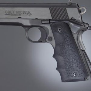 Hogue Colt Government Grips .45 1911 Rubber Grips with Finger Grooves - Black