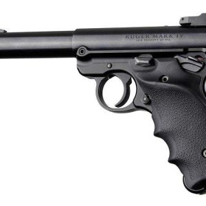 Hogue Ruger MKIV Rubber Grip with Finger Grooves and Right Hand Thumb Rest Black