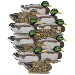 Higdon Legacy Mag Mallard Flocked Head Duck Decoys 6/ct