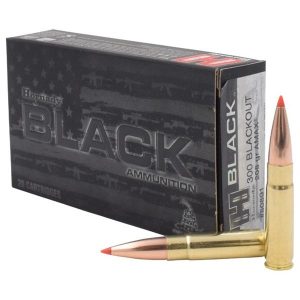Hornady Black Rifle Ammunition .300 AAC Blackout .208 gr A-MAX 1020 fps 20/ct