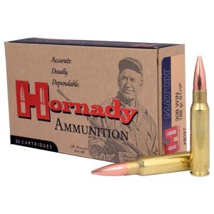 Hornady Match Rifle Ammunition .308 Win 168 gr BTHP 2700 fps - 20/box