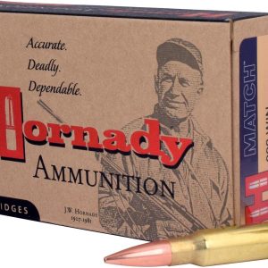 Hornady Match Rifle Ammunition .308 Win 168 gr BTHP MATCH 50 rd