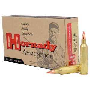 Hornady Varmint Express Rifle Ammunition .22-250 Rem 55 gr V-MAX 3680 fps 20/ct